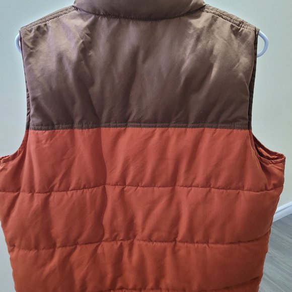 old navy orange and brown puffer vest size S - Picture 2 of 11